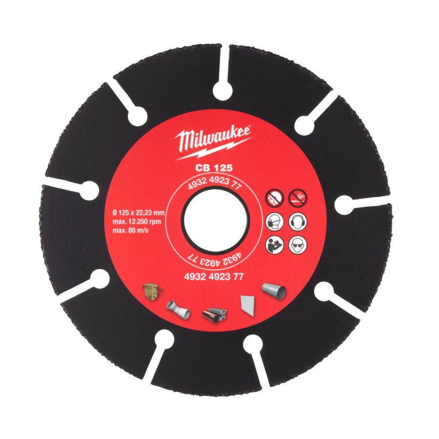 HM-Bestückte Trennscheibe CB 125mm für Holz, Kunststoff, Gipskarton - 1-teilig